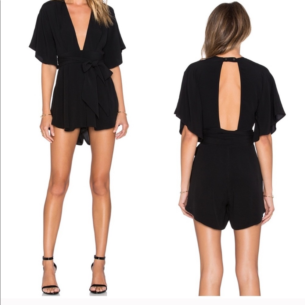 Bec & Bridge Black Bon Bon Playsuit Romper US 4